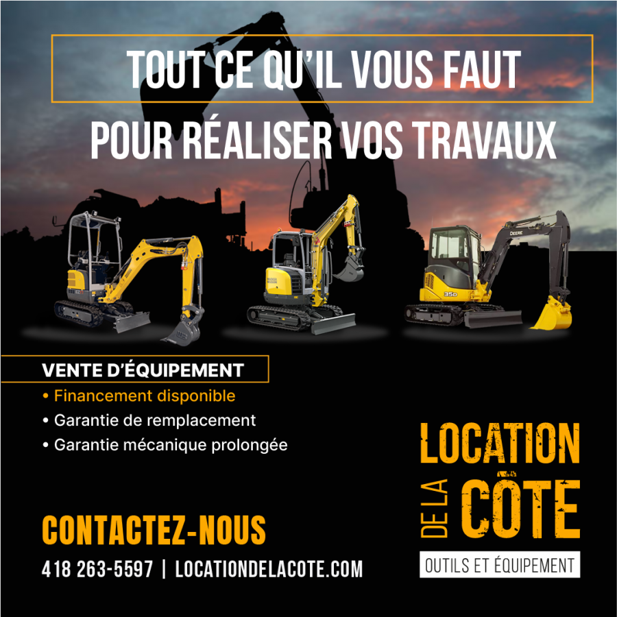 Vente d'&eacute;quipement